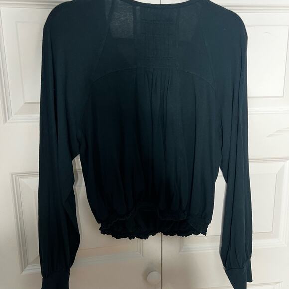 Free People Emerald Button Down Shirt Large - Picture 3 of 5